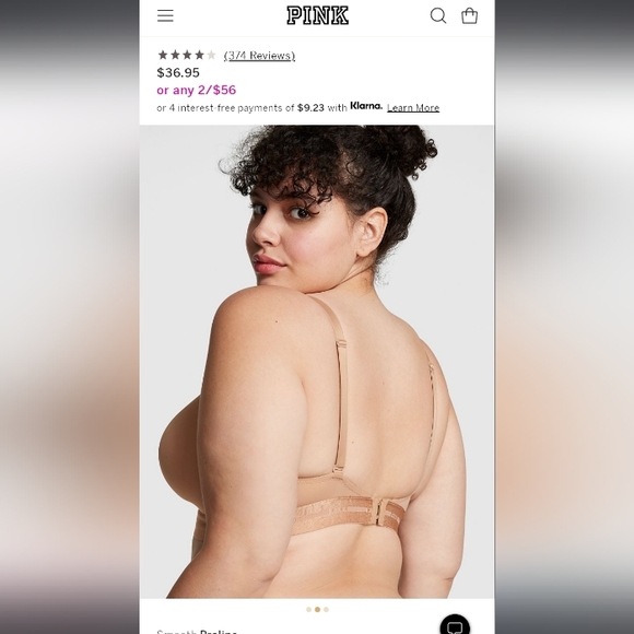 Victoria secret PINK- Wear Everywhere Wireless Lightly lined Bra-36C - Picture 3 of 4